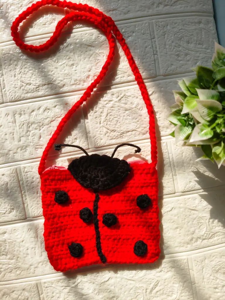 Ladybug Crochet Sling Bag