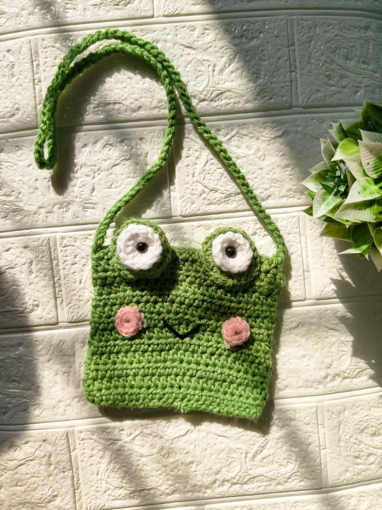 Frog Crochet Sling Bag