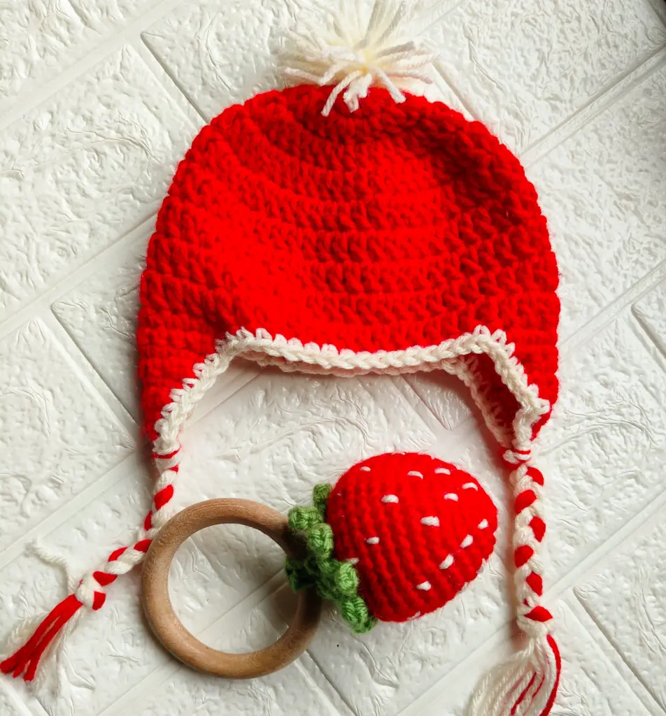 Strawberry Baby Set – Red & White