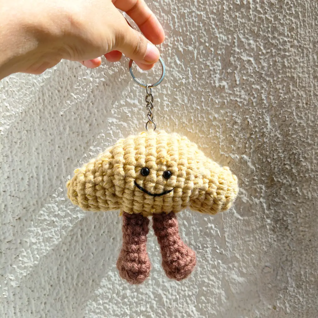 Happy Croissant Keychain