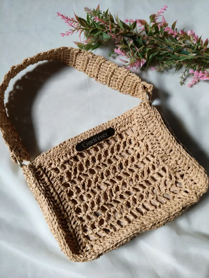 Crochet Natural Raffia Bag