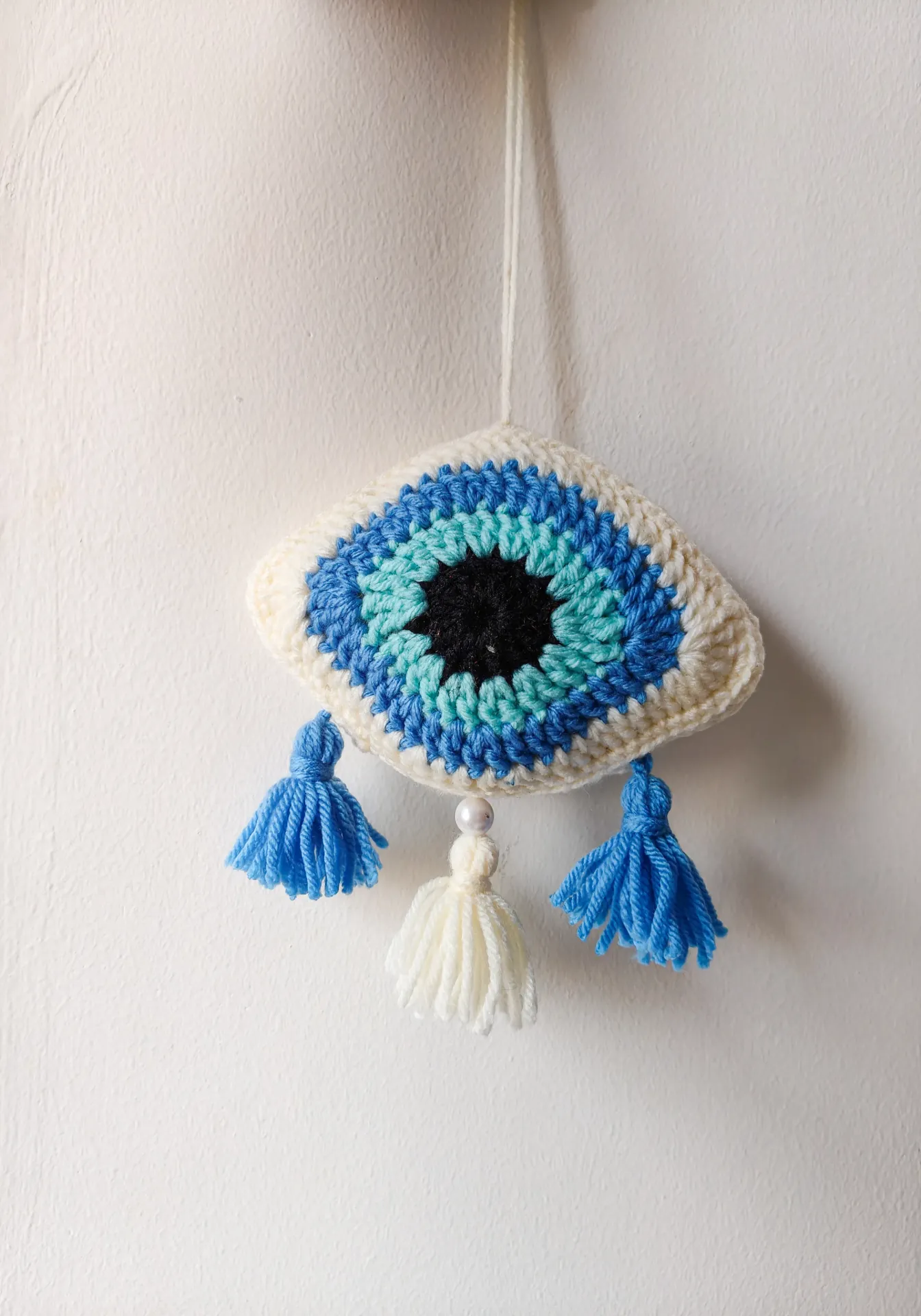 Crochet Evil Eye Wall Hanging