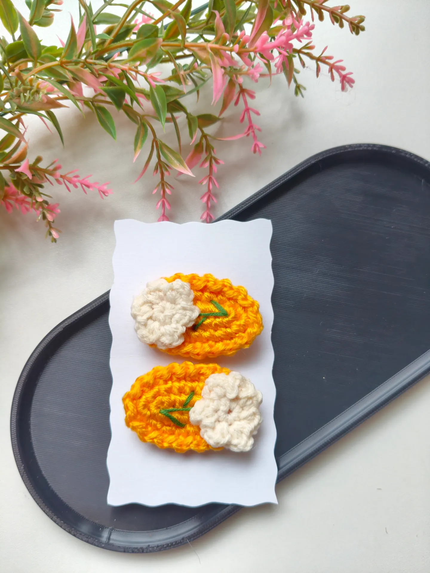🌸 Crochet Flower Hair Clip 🌸