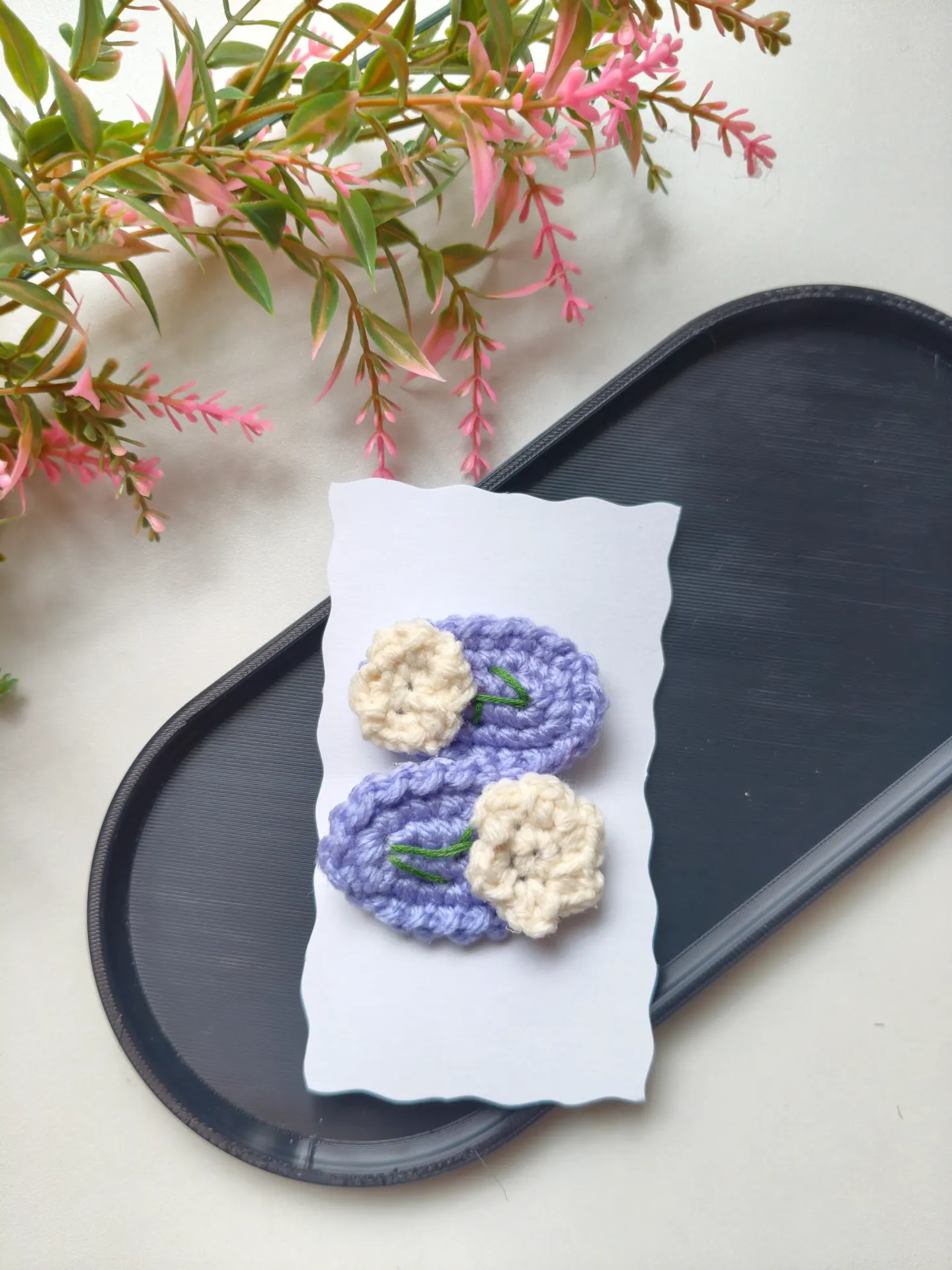 🌸 Crochet Flower Hair Clip 🌸
