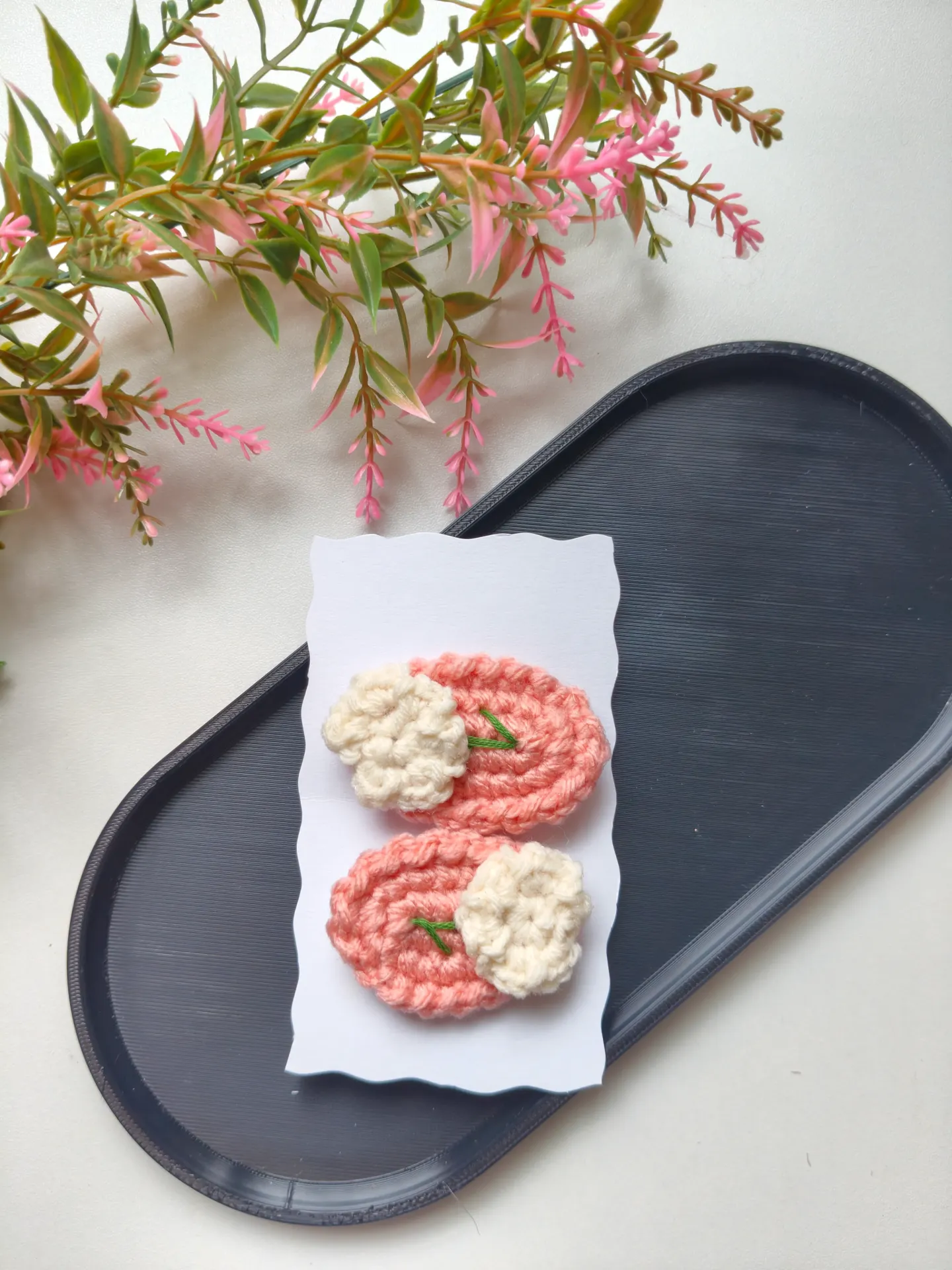 🌸 Crochet Flower Hair Clip 🌸