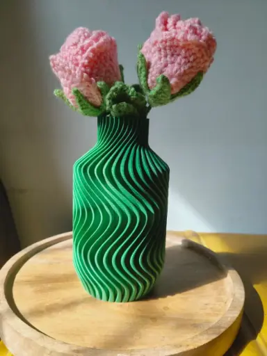Crochet Roses in Taranga Vase