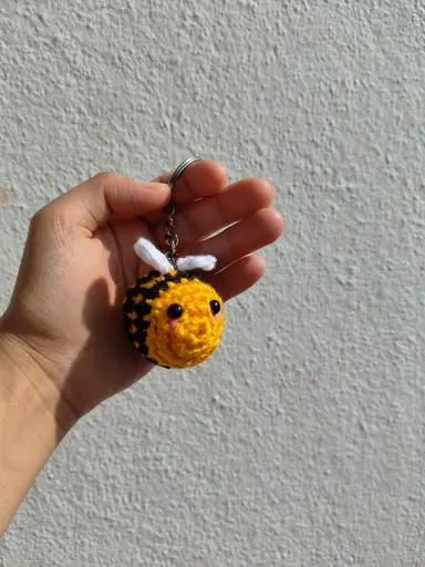 Crochet Bee Keychain