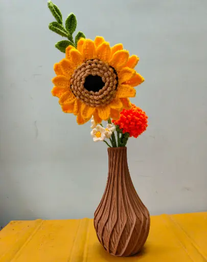 Crochet Floral Bouquet – Golden Sunrise