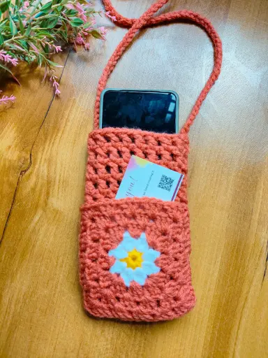 Phone Sling Pouch – Blush Bloom