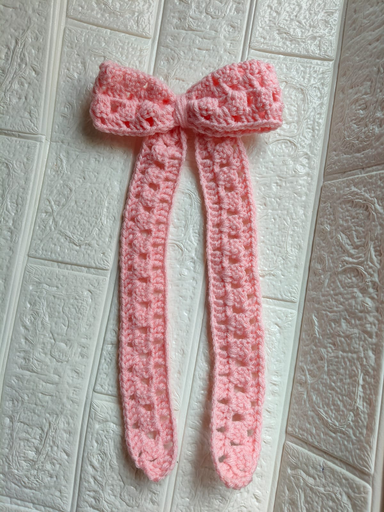 Crochet Bow Hair Clip – Blush Ribbon
